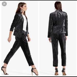 Lucky Brand Velvet floral suit jacket and pants 4